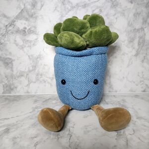 OUKEYI 9.8 inch Succulents Plush Toy, Flower Pot Stuffed Plushie Pillow Decor